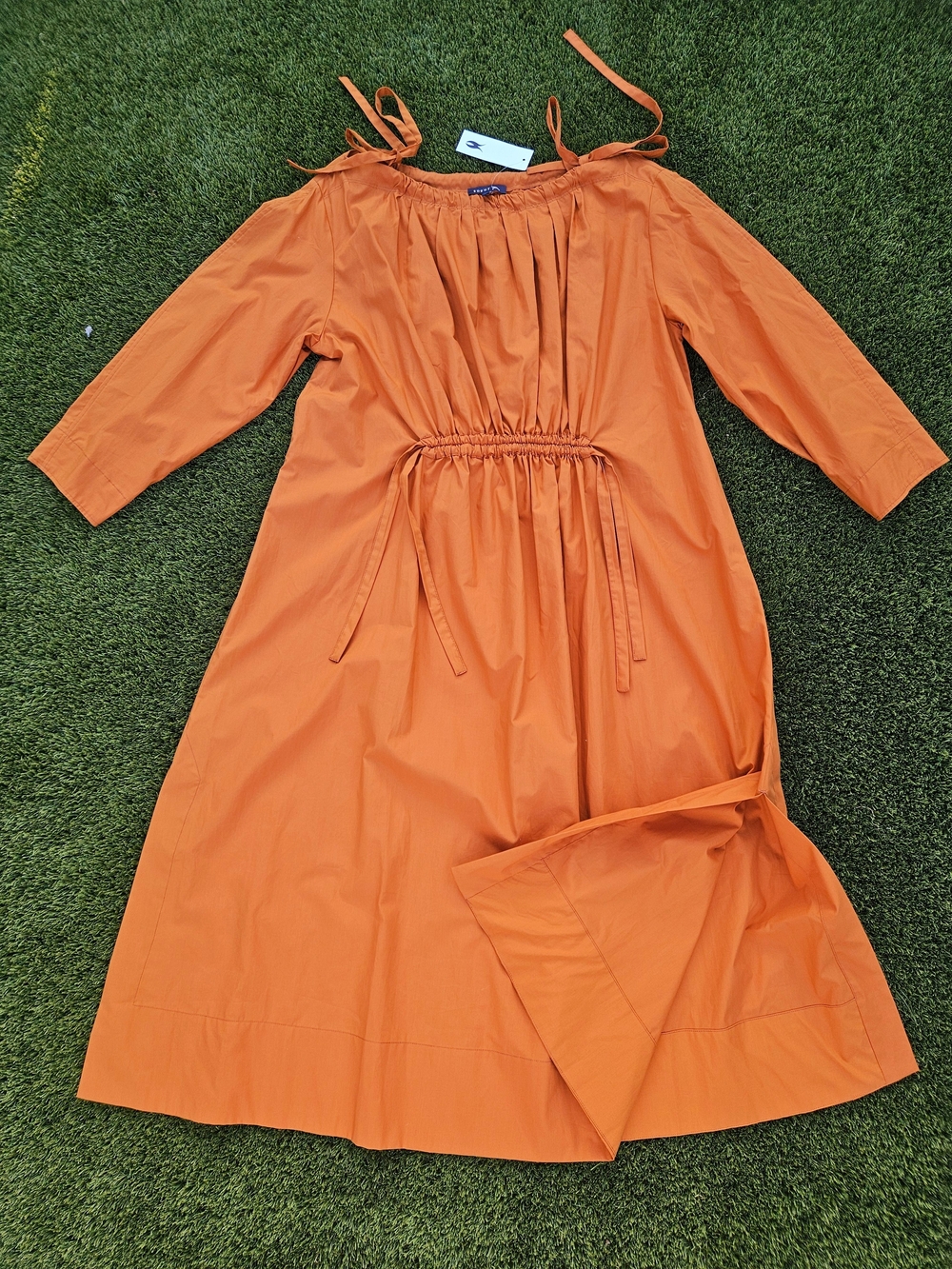 NWT Soeur Uyuni Orange Cotton Midi Dress FR 36 US 4  French Chic